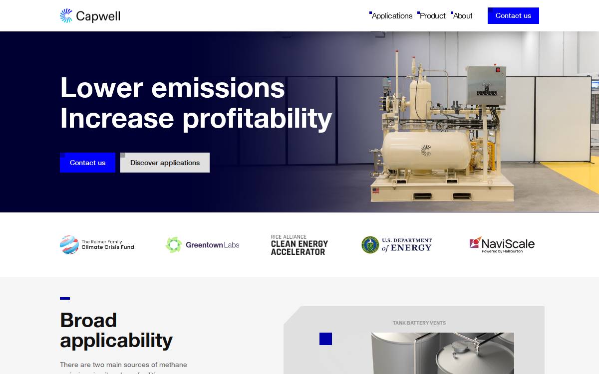 Capwell website preview