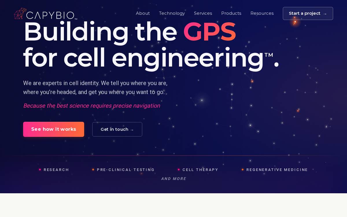 CapyBio website preview