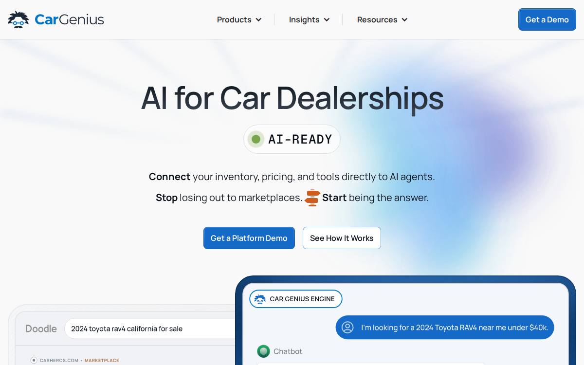 Car Genius AI website preview