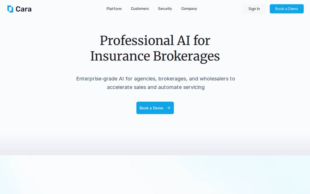 Cara website preview