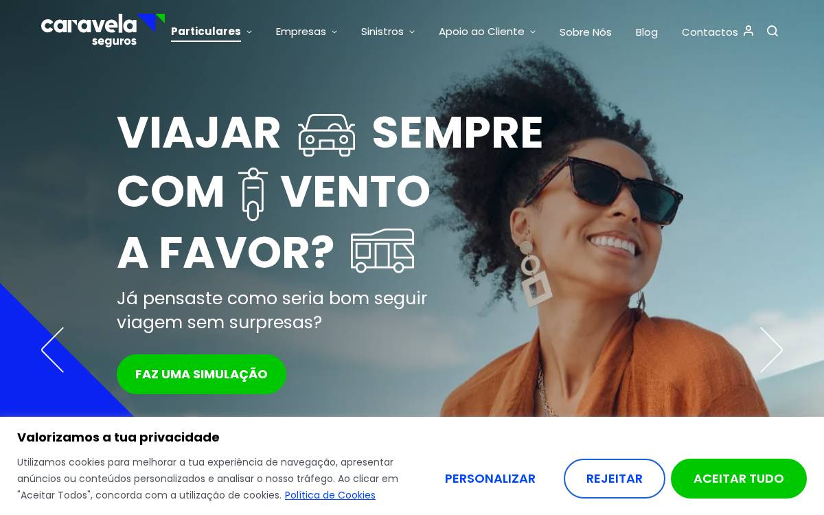 Caravela Seguros website preview