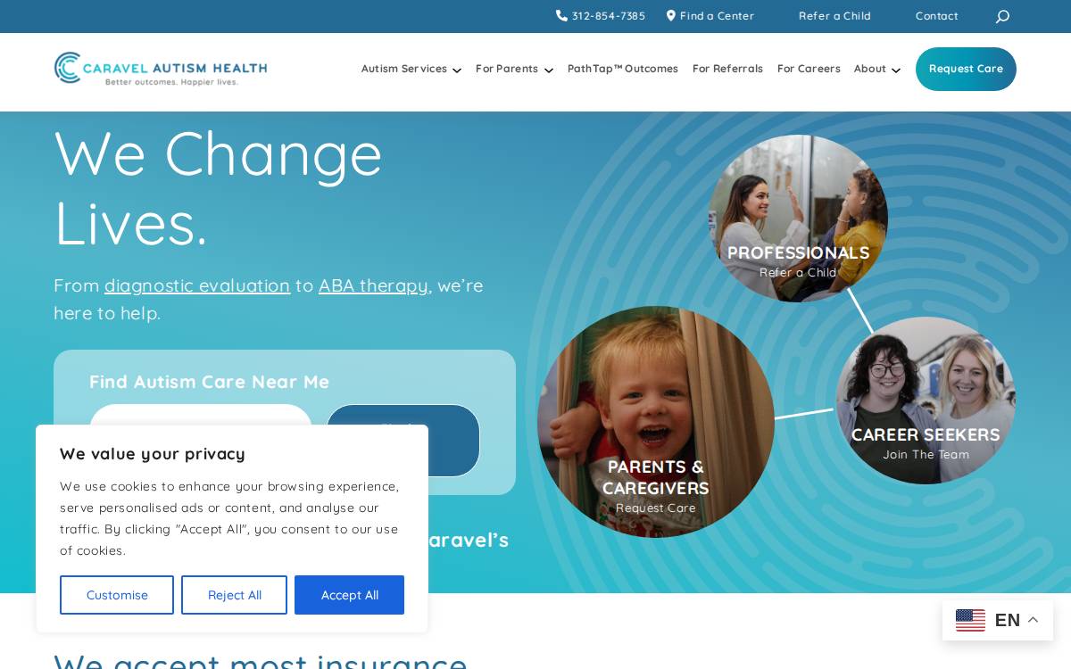 Caravelautism website preview