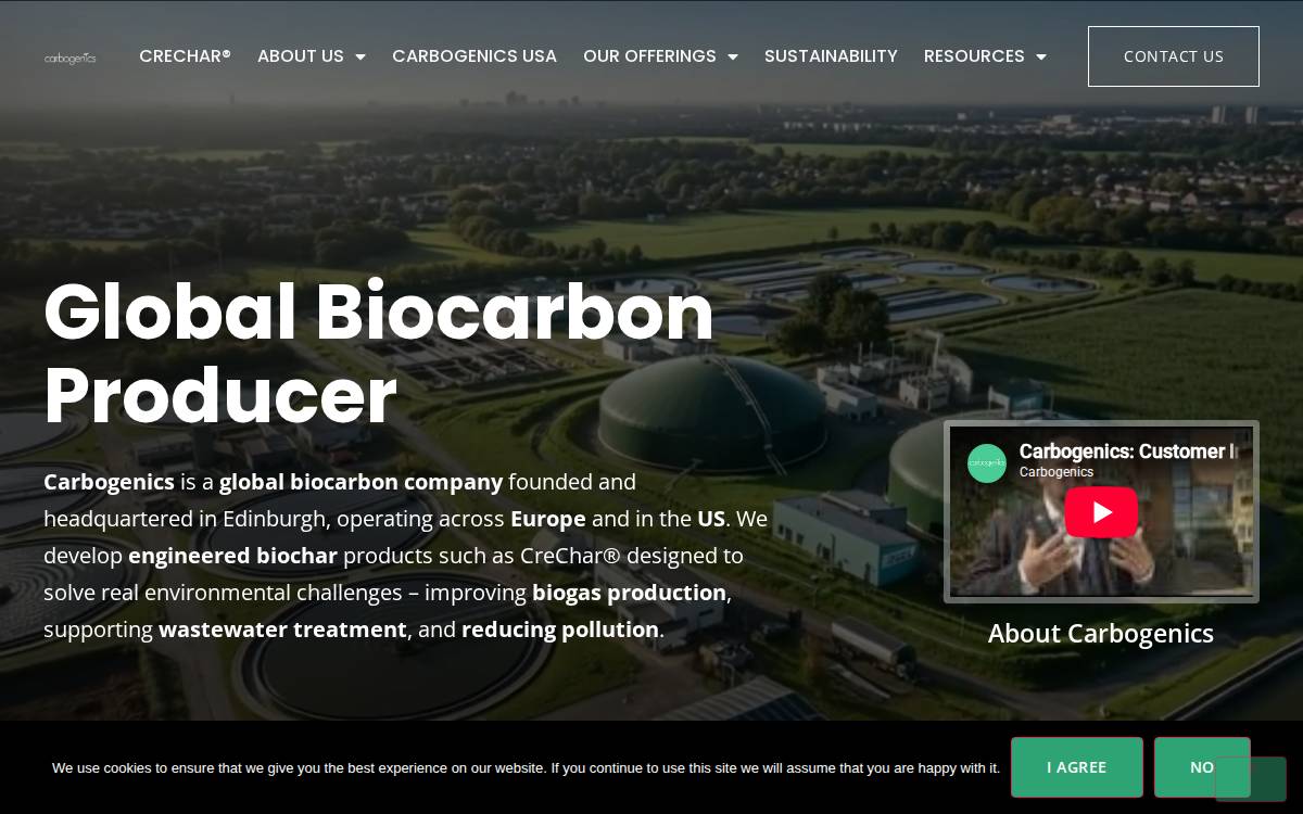 Carbogenics website preview