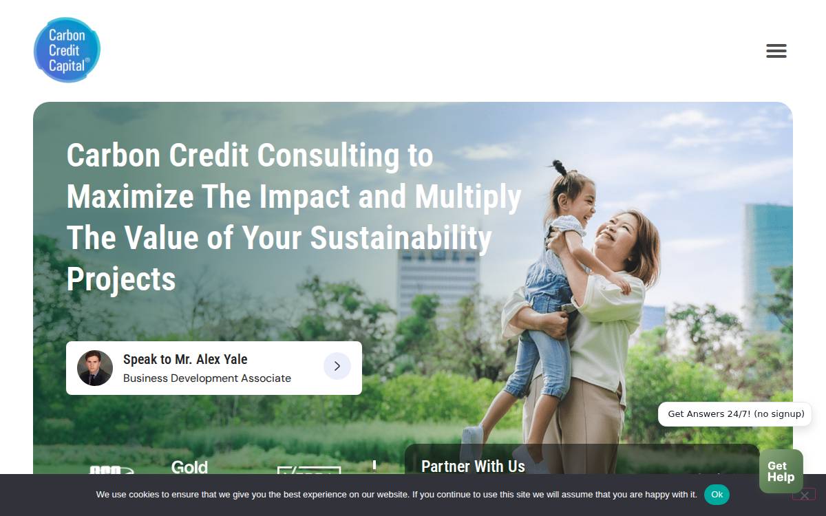 Carbon Credit Capital website preview