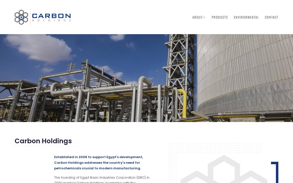Carbon Holdings website preview