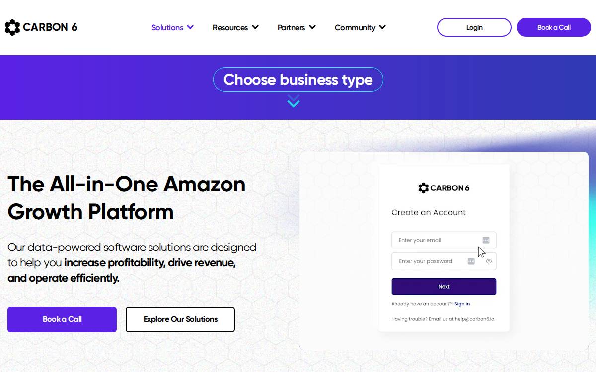 Carbon6 website preview
