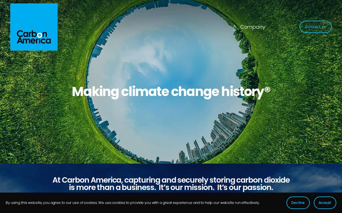 Carbon America website preview