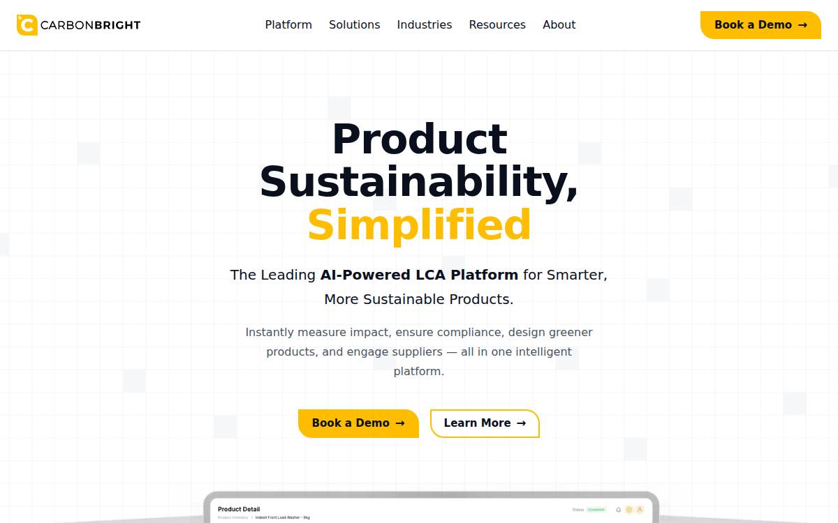 CarbonBright website preview