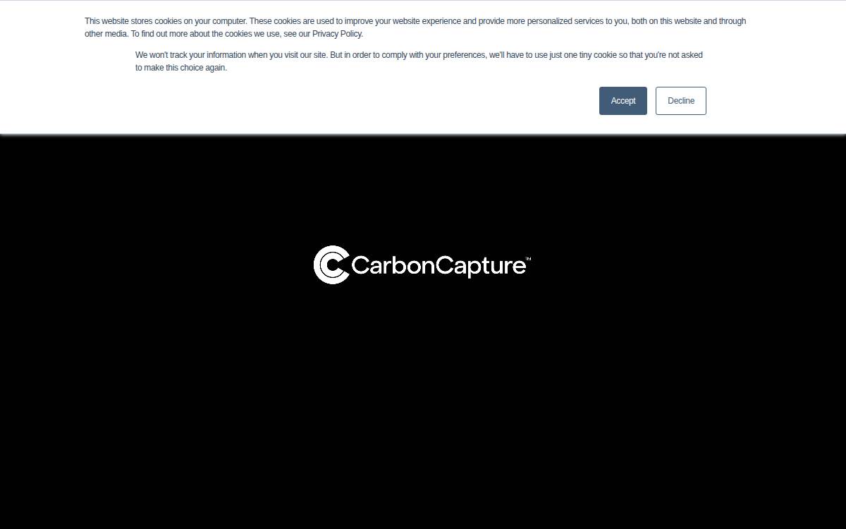CarbonCapture website preview
