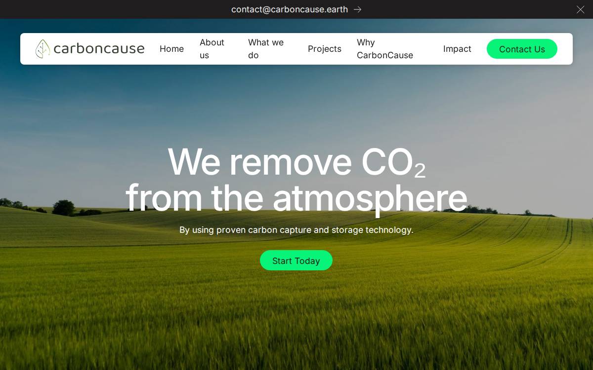 Carboncause website preview