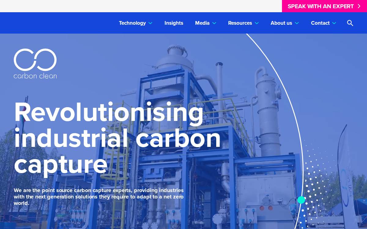 Carbon Clean website preview