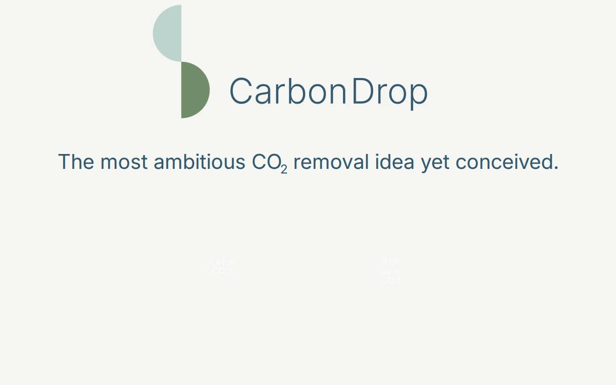 CarbonDrop website preview