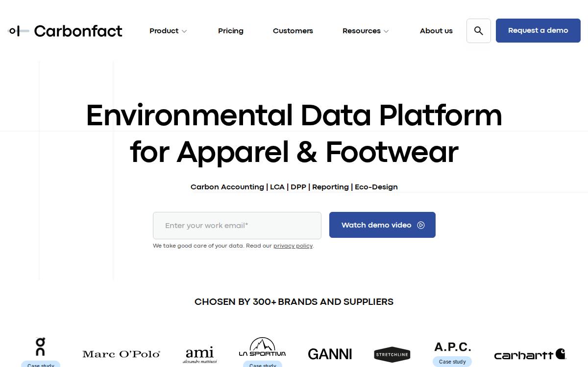 Carbonfact website preview