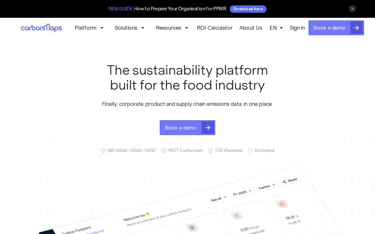 Carbon Maps website preview