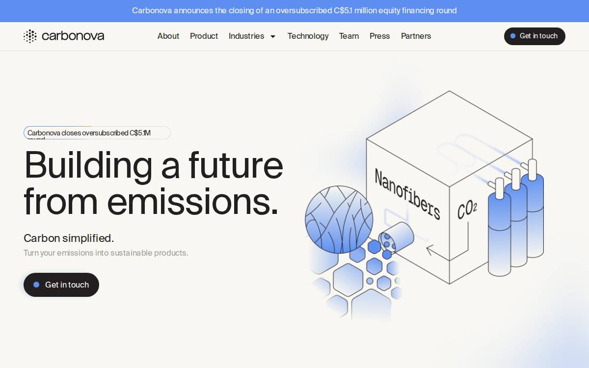 Carbonova website preview