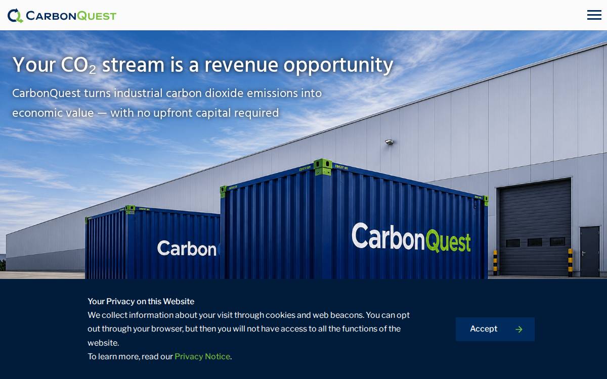 Carbonquest website preview