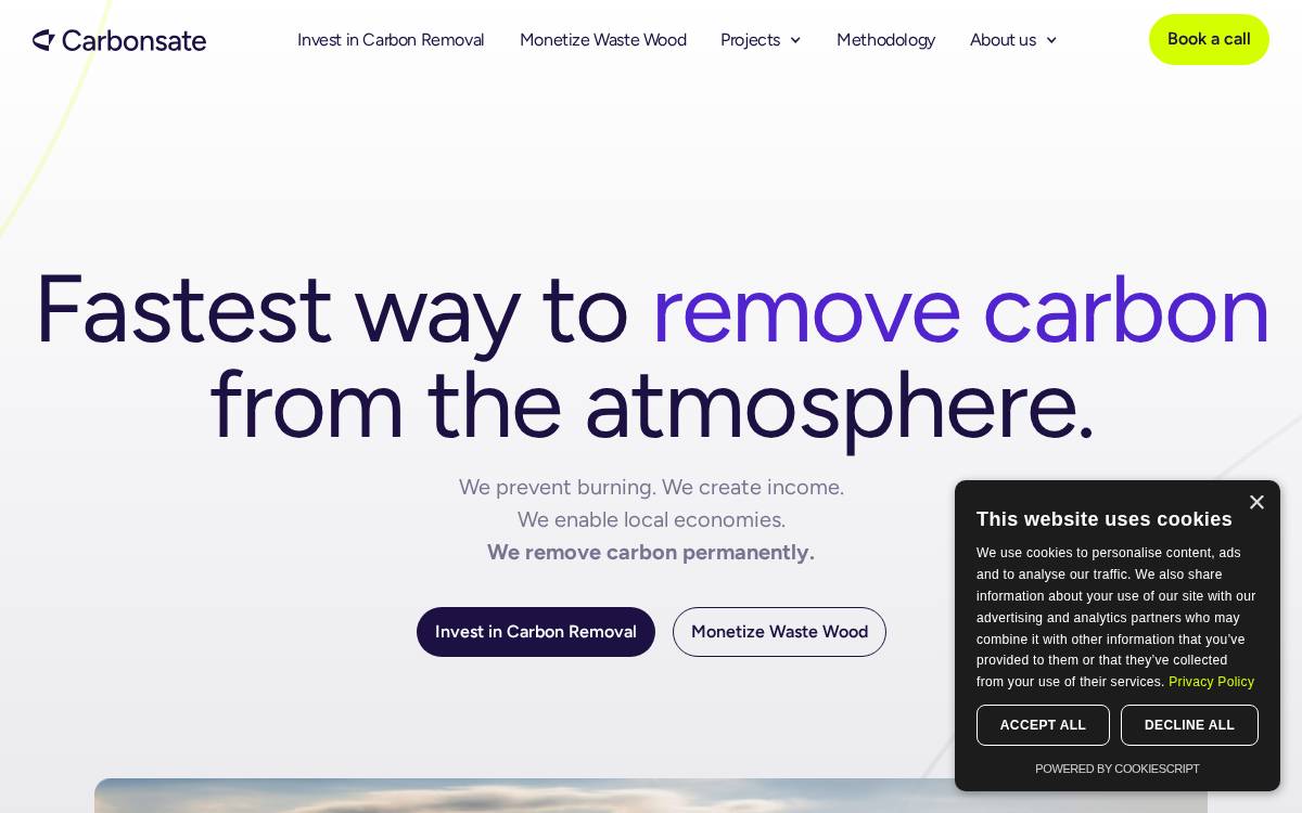 carbonsate website preview