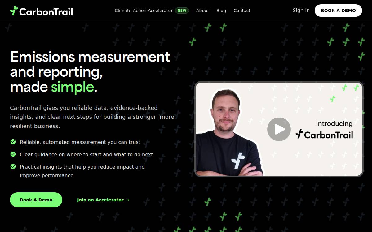 CarbonTrail website preview