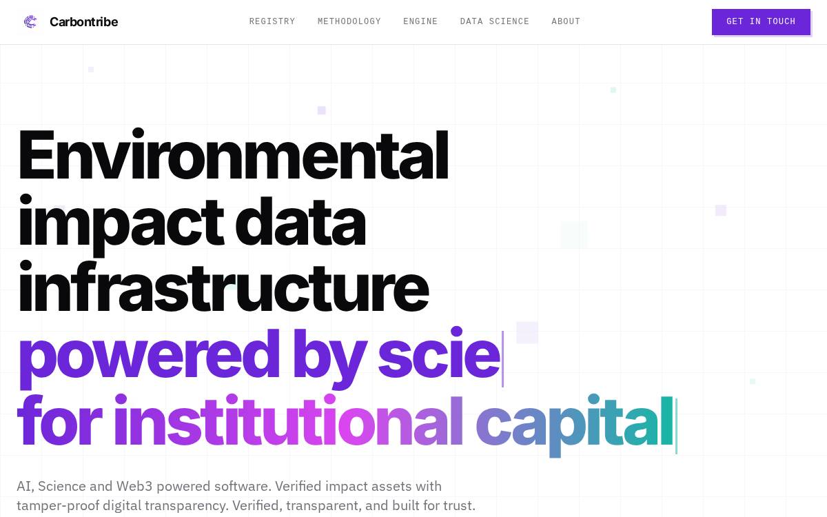 Carbontribe Labs website preview
