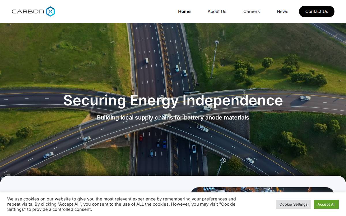 CarbonX website preview