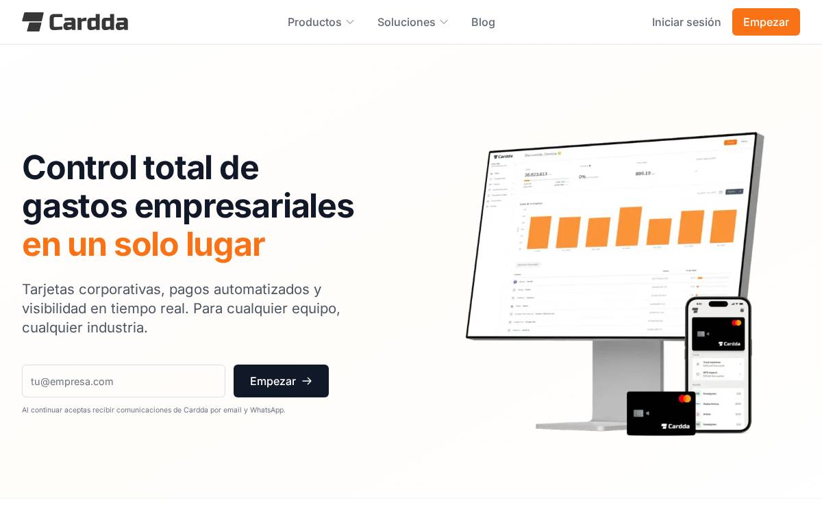 Cardda website preview