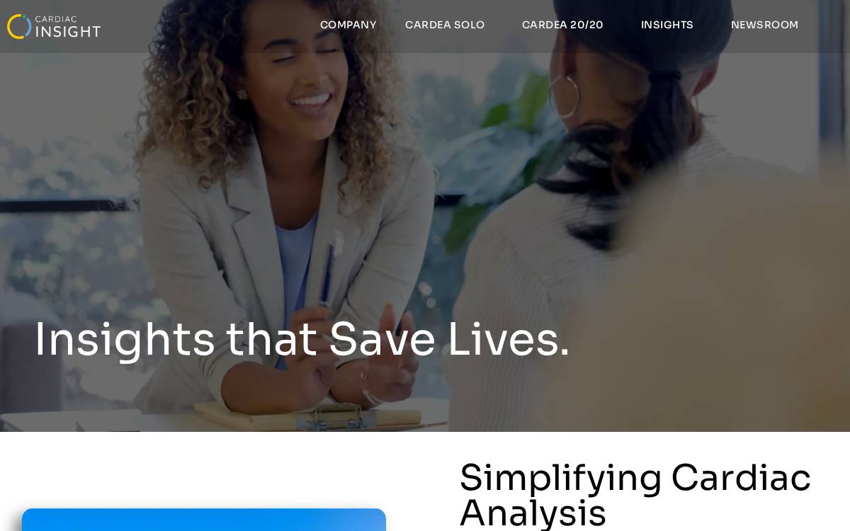 Cardiac Insight Inc. website preview