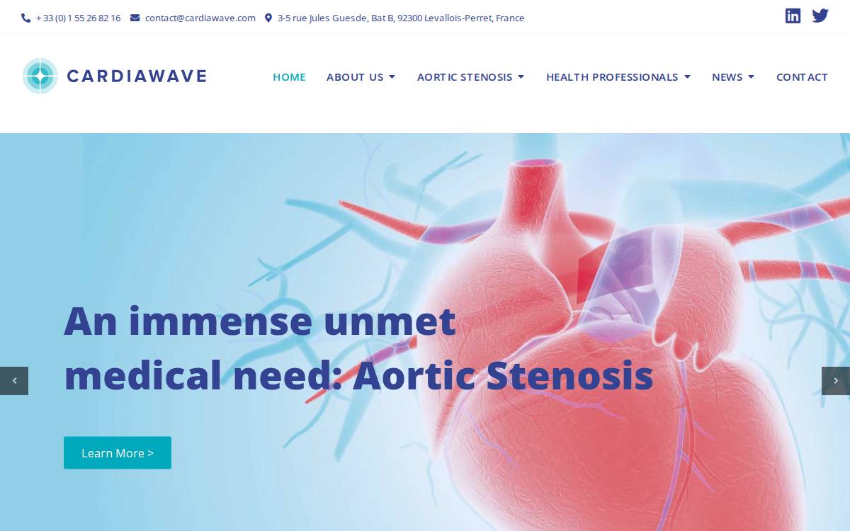 Cardiawave website preview