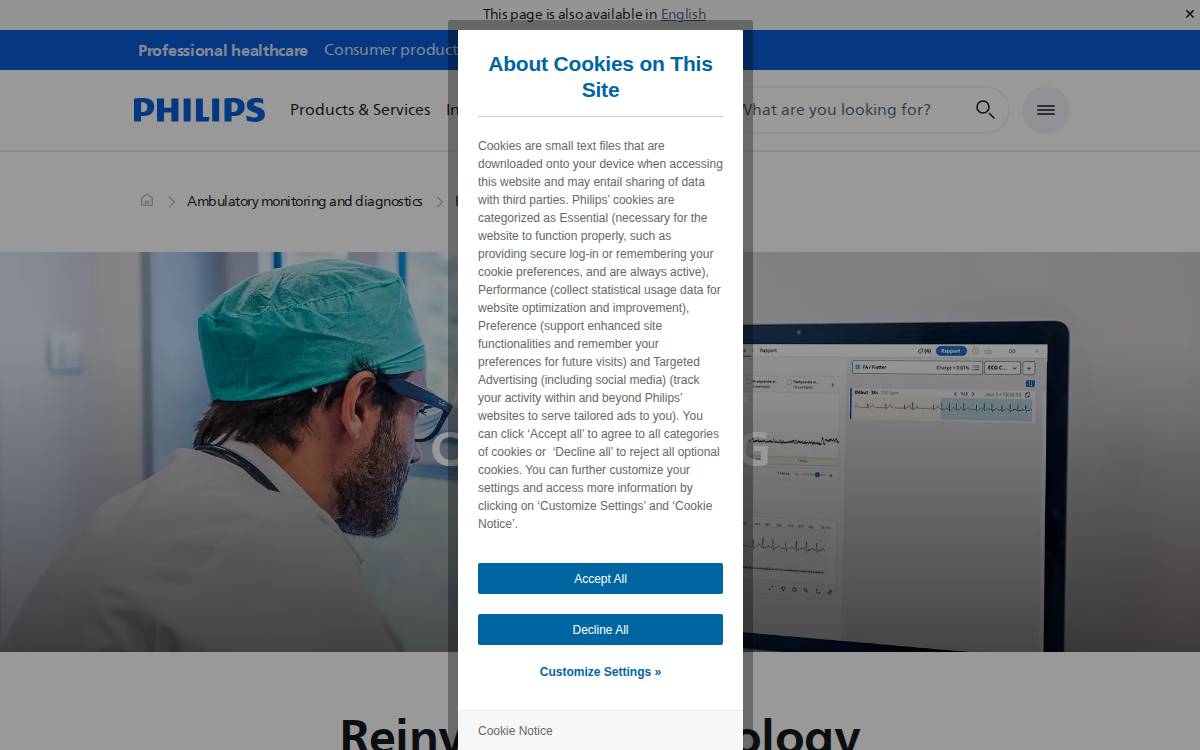 Cardiologs website preview