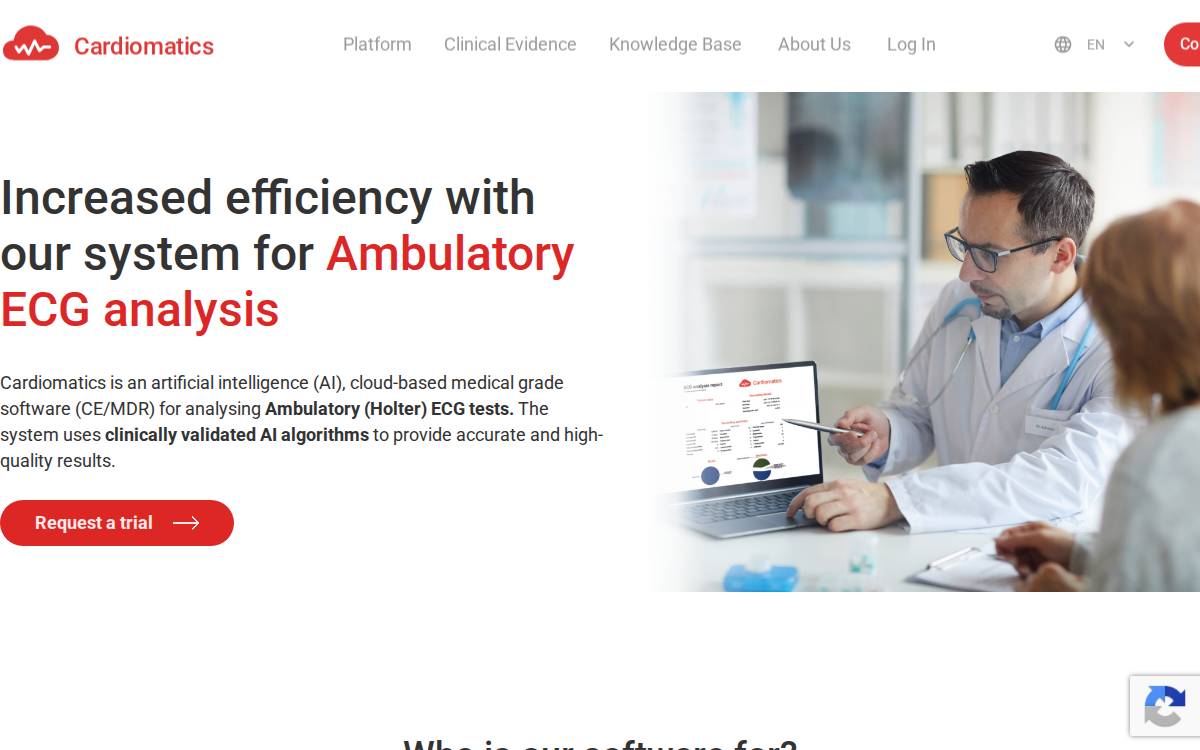 Cardiomatics website preview