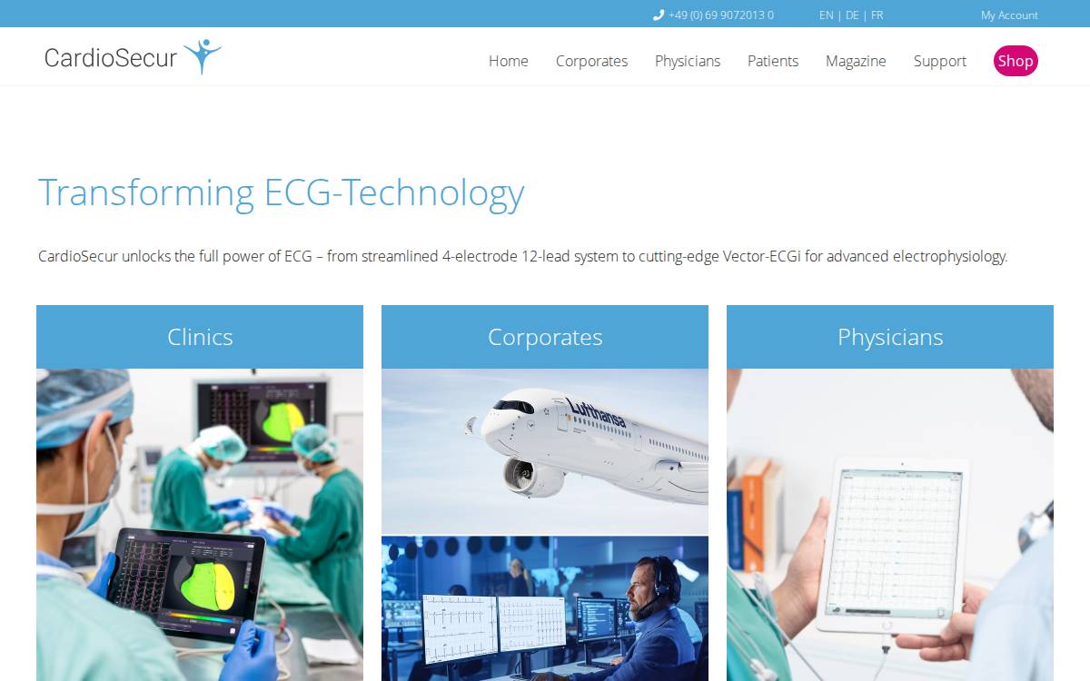 CardioSecur website preview