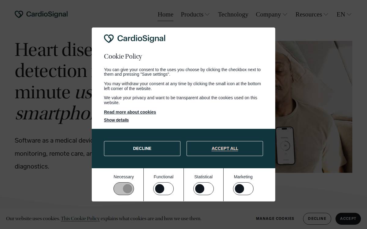 CardioSignal website preview