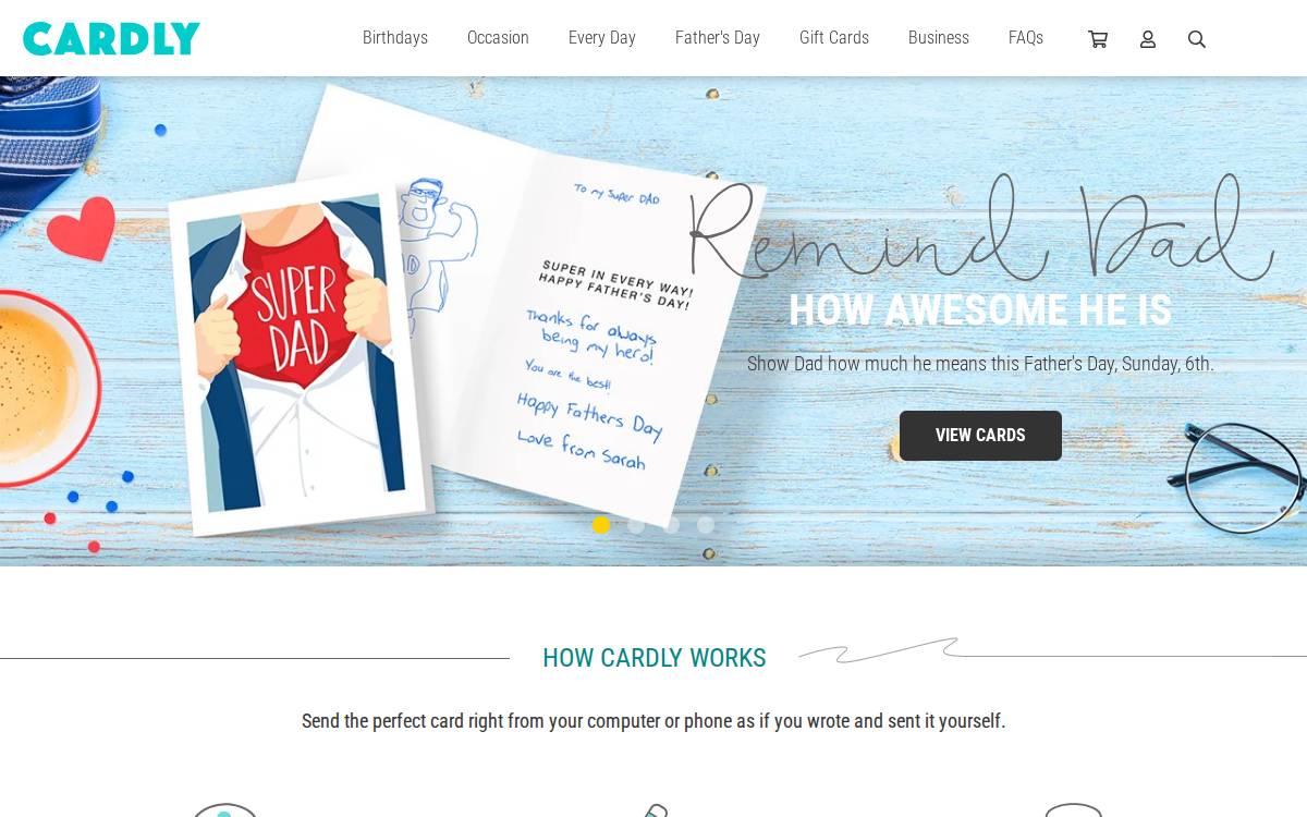 Cardly website preview
