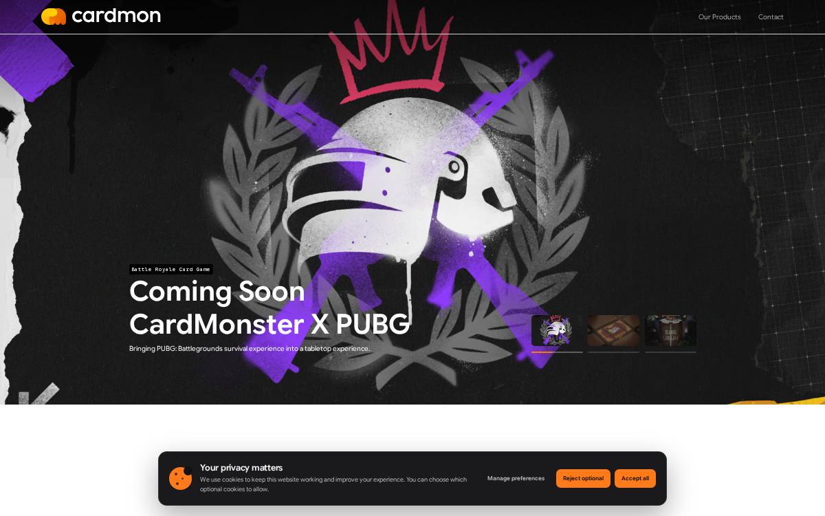 CardMonster website preview