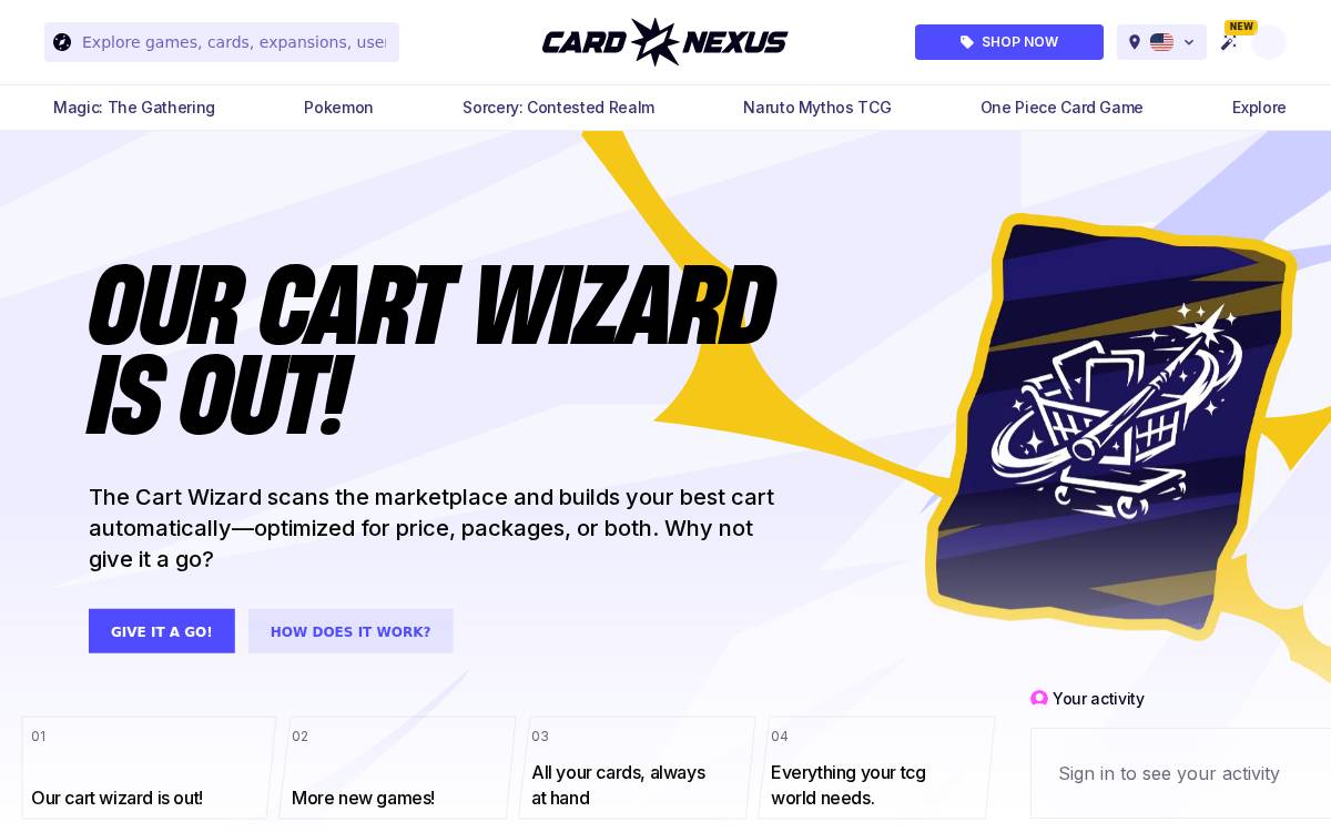 CardNexus website preview