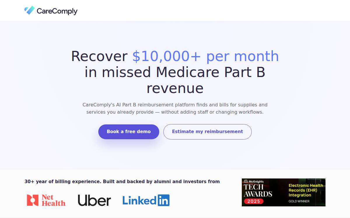 Care Comply website preview