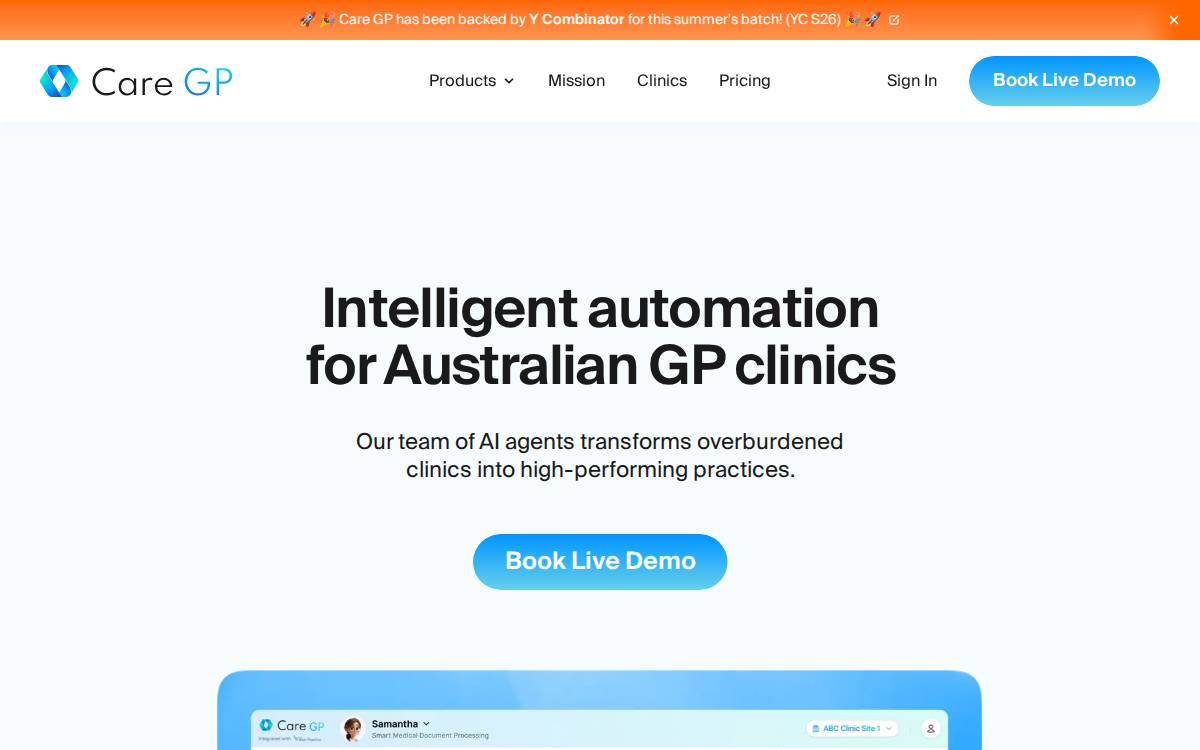 Care GP website preview