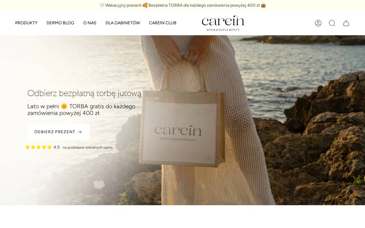 Care In website preview