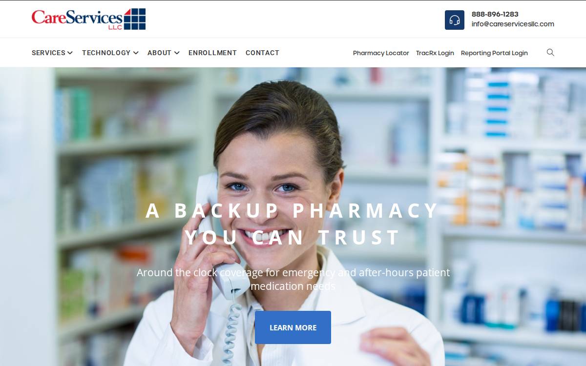Care Services website preview