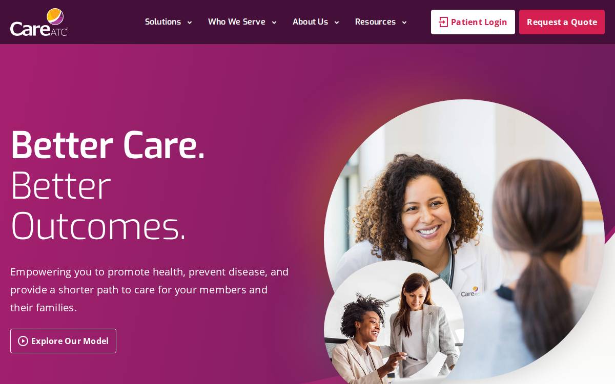 Careatc website preview