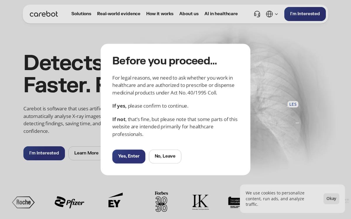 Carebot website preview