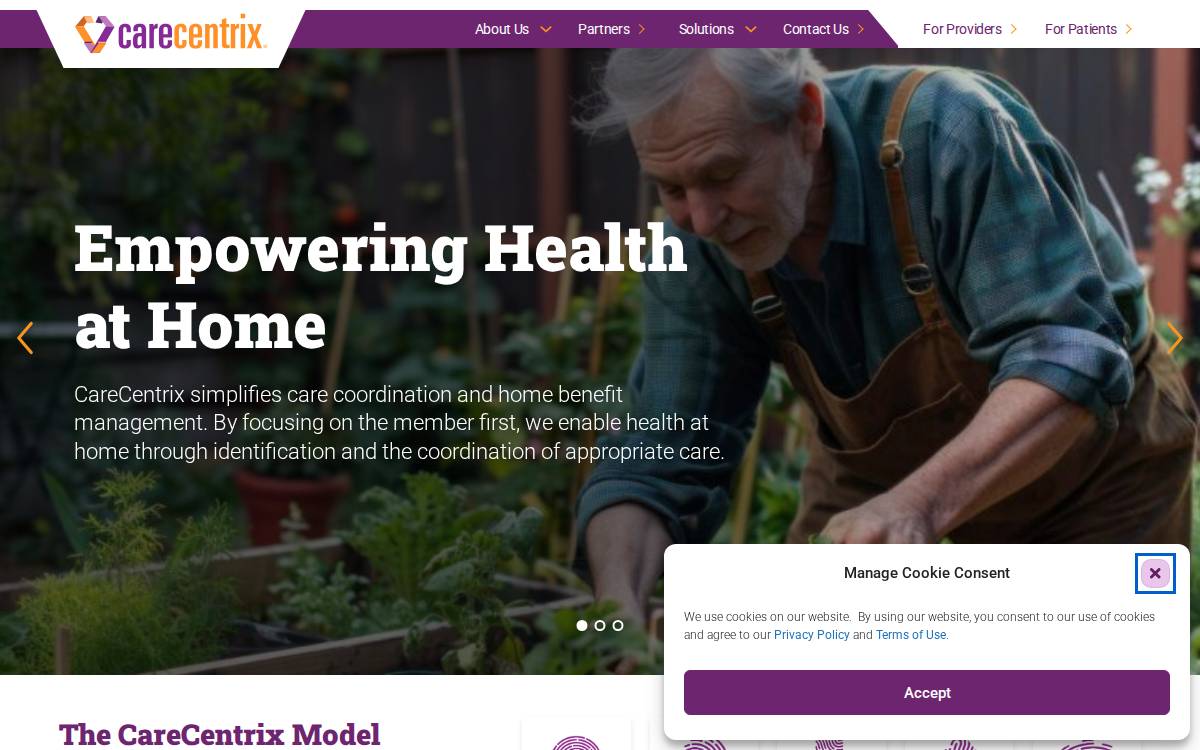 CareCentrix website preview
