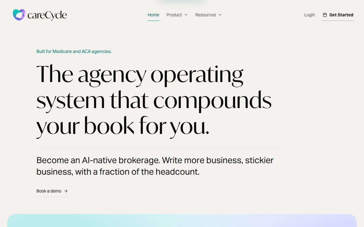 careCycle website preview