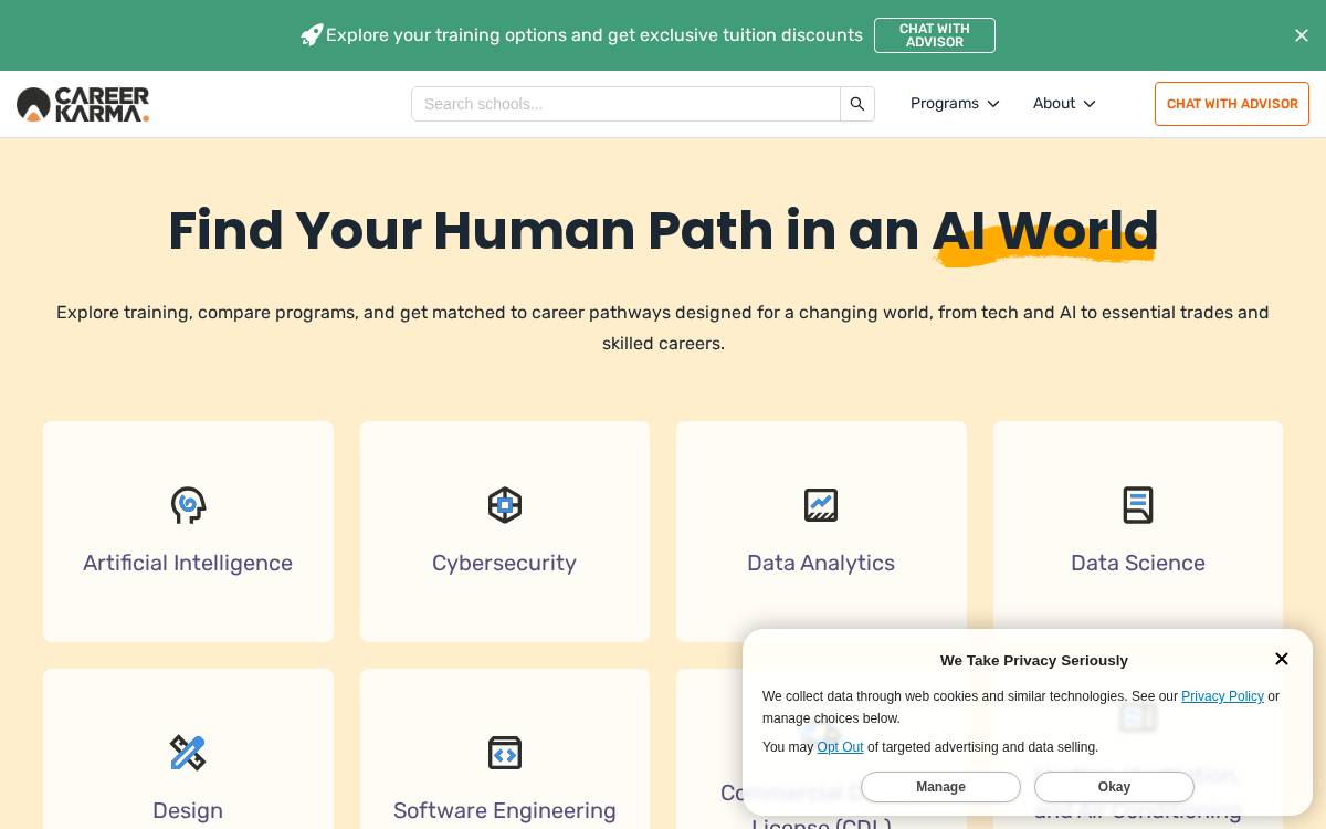Career Karma website preview
