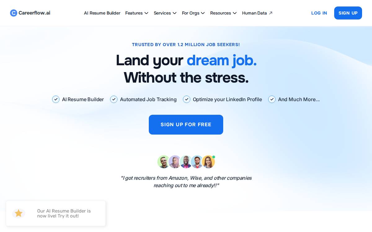 Careerflow website preview