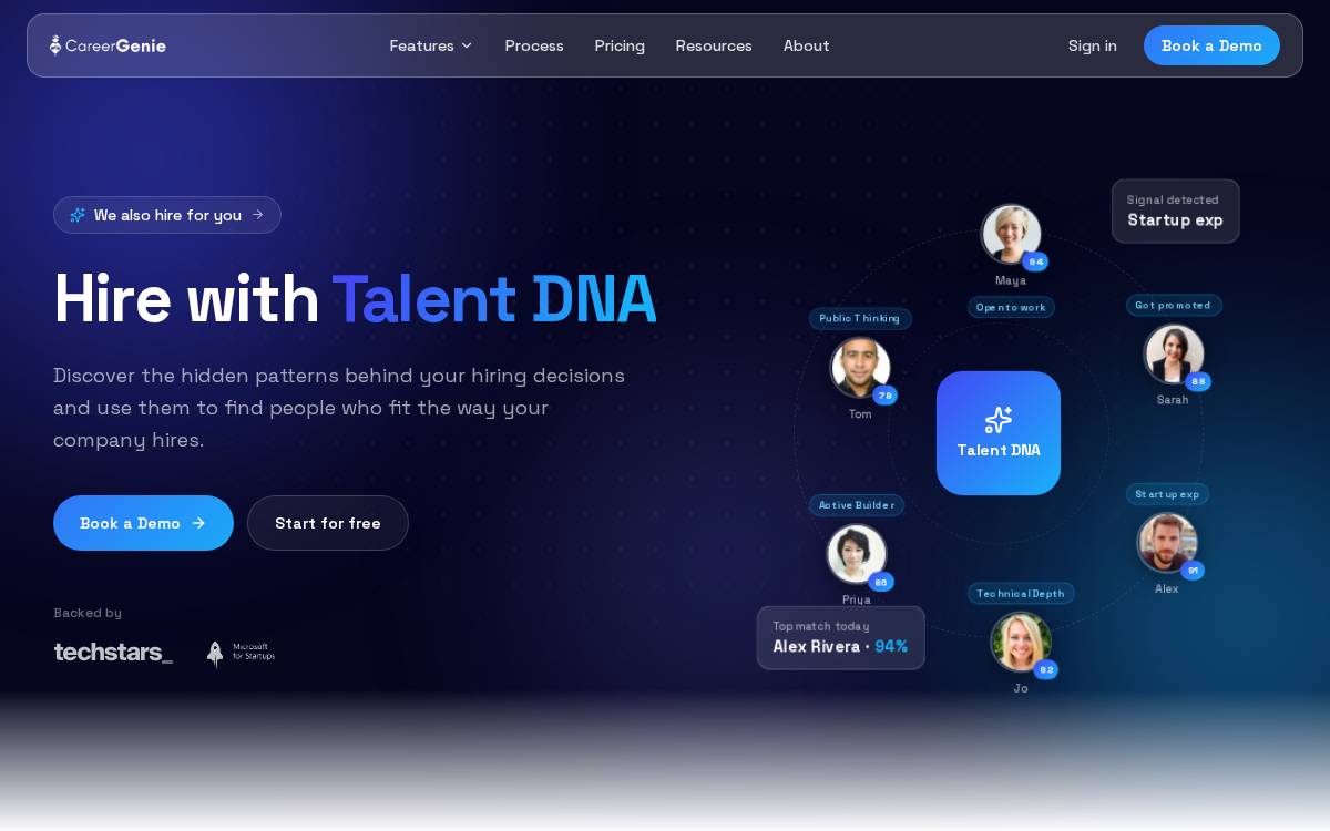CareerGenie website preview