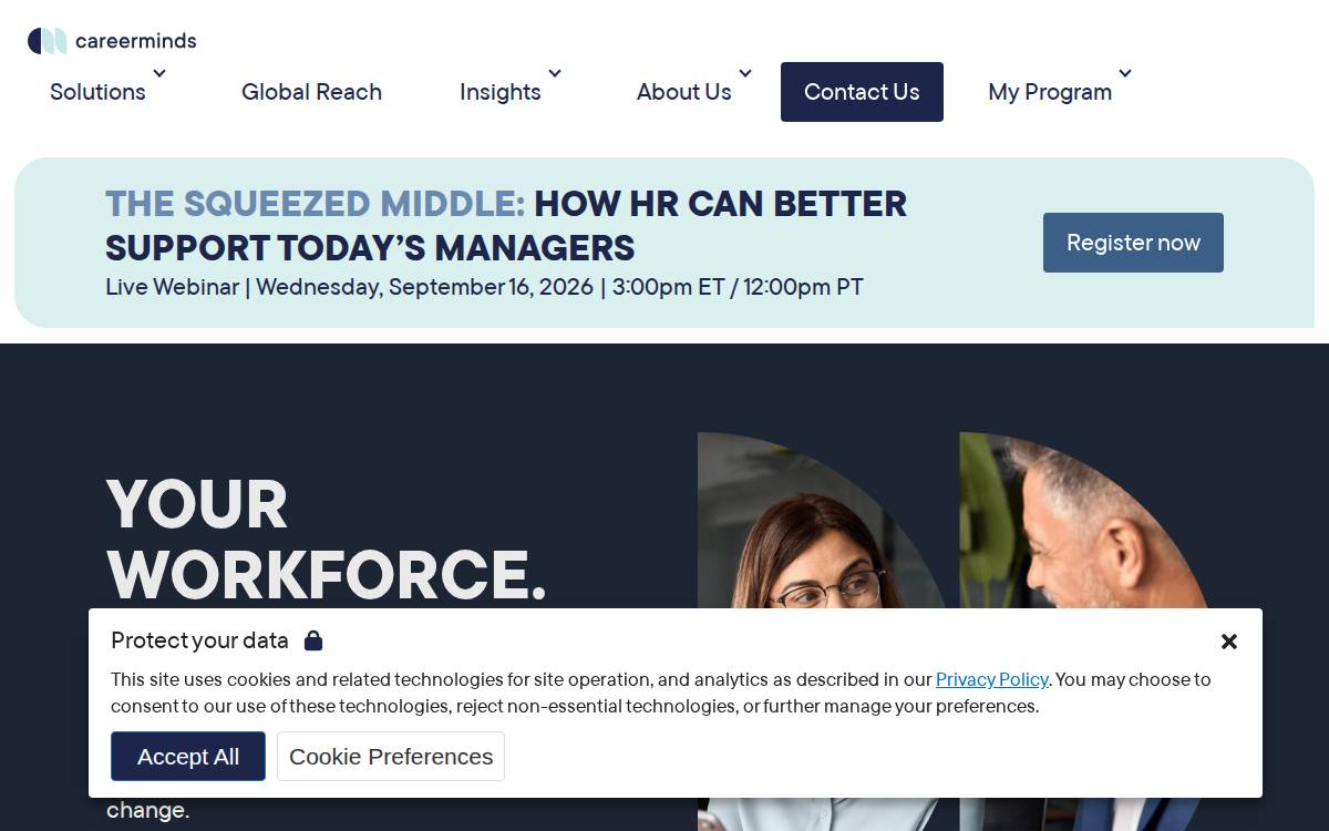 careerminds website preview