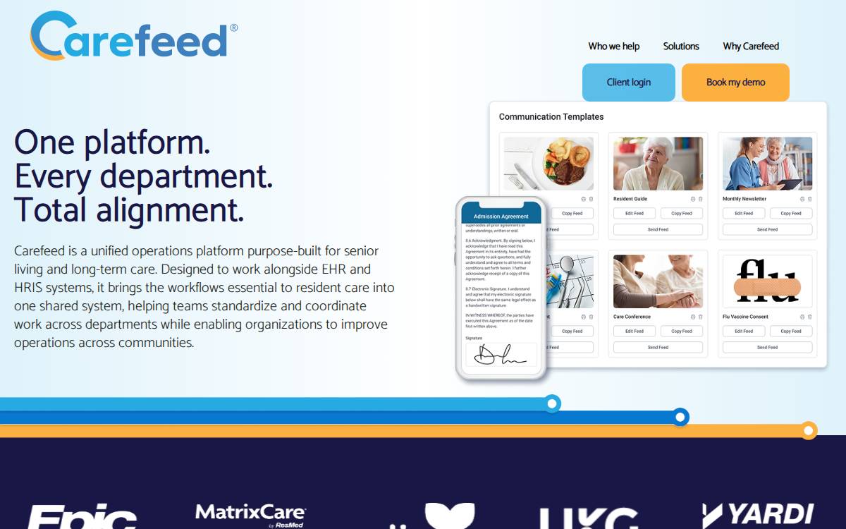 Carefeed website preview