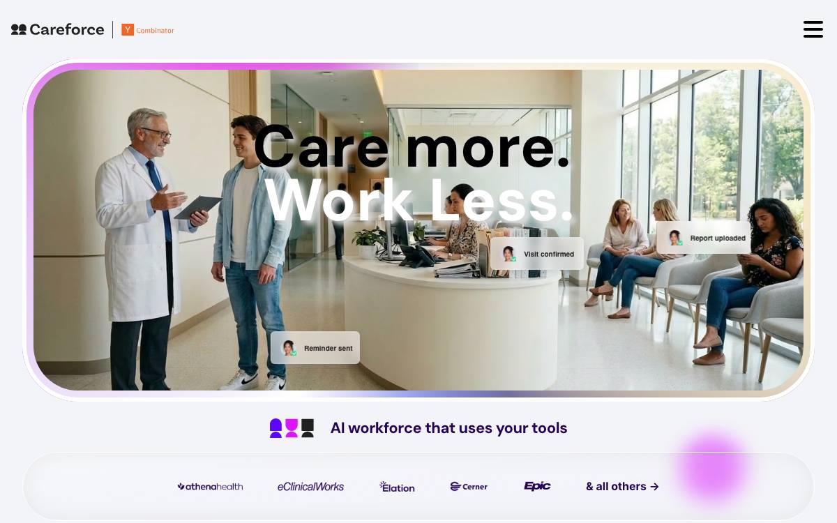 Careforce website preview
