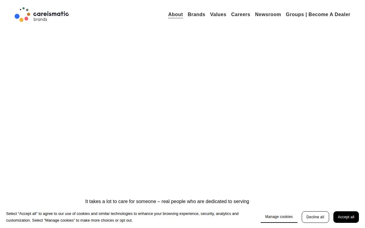 Careismatic Brands website preview