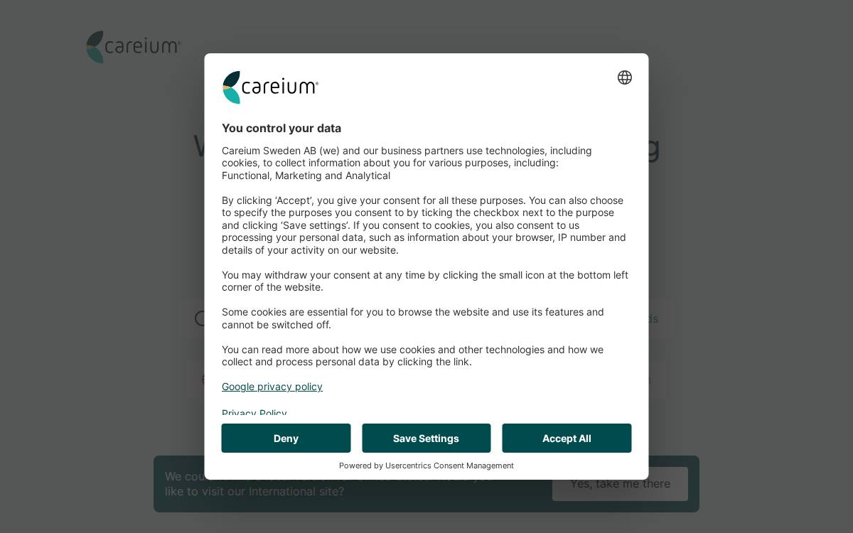 Careium website preview